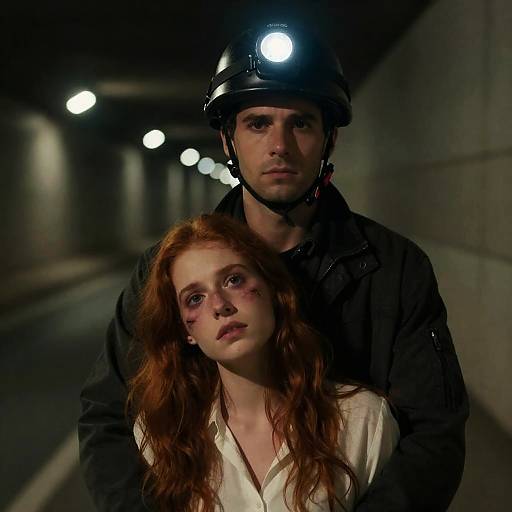 Intense Duo in a Dim Tunnel