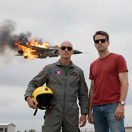 Dramatic Portrait of Men with Jet Blaze