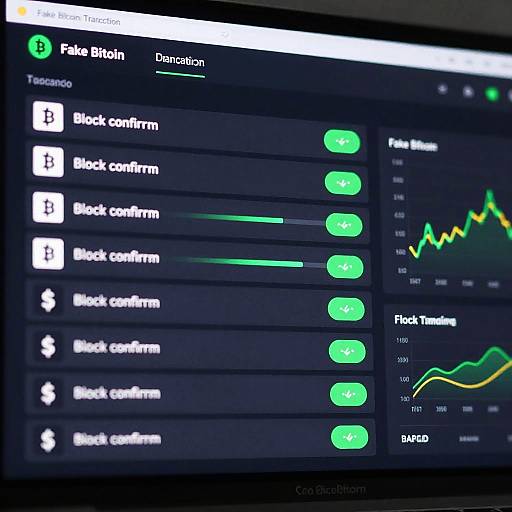 Futuristic Fake Bitcoin Transaction Screenshot