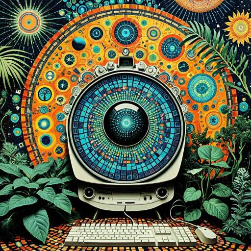 Psychedelic Vintage Sci-Fi Computer Collage Psychedelic Vintage Sci-Fi Computer Collage