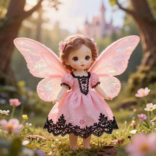 Charming Fairy Tale Doll in Forest