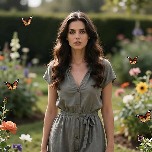 Cinematic Garden Portrait of a Woman