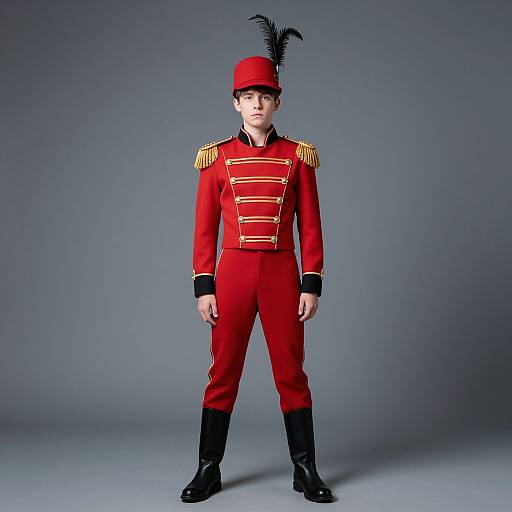 Male Ringmaster in Red Costume