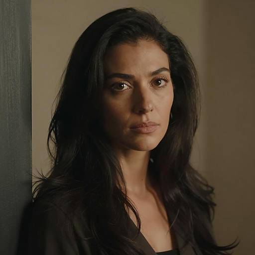 Serious Woman Portrait with Blurred Background