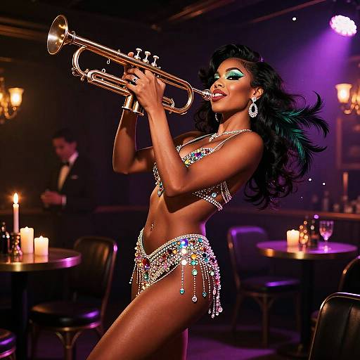Glamorous Jazz Trumpet Performance