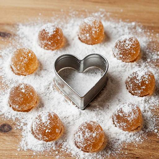 Heart-shaped Cutter with Sugar-coated Treats
