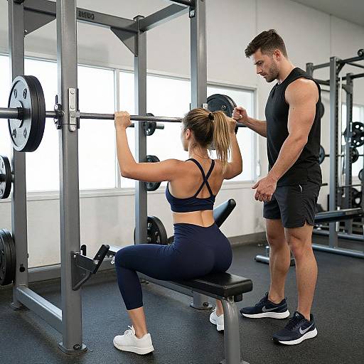 Woman Training with Personal Trainer