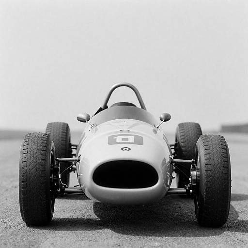 Airborne Vintage Racing Car in B&W