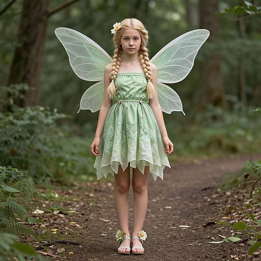 Realistic Green Forest Fairy Costume
