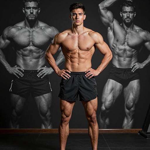 Ultra-Detailed Fitness Portrait of Muscular Man