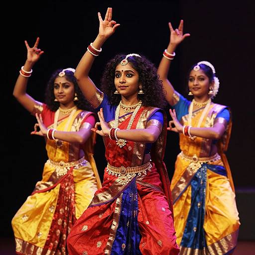 Indian Girls Performing Classical Dance