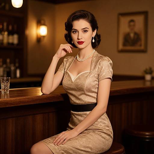 Vintage Elegance in Cozy Bar