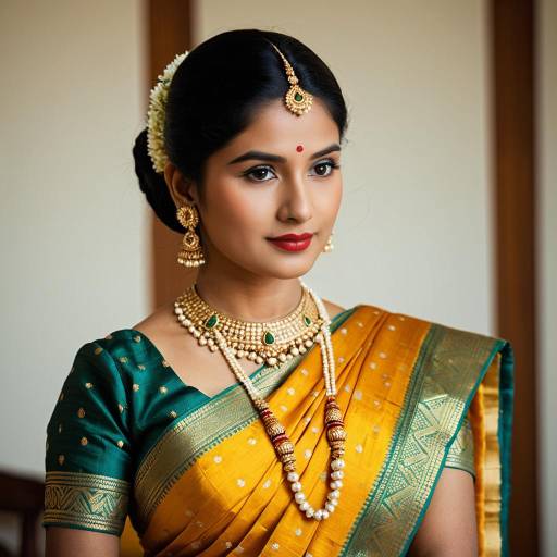 Elegant Mid-Century South Indian Saree Style