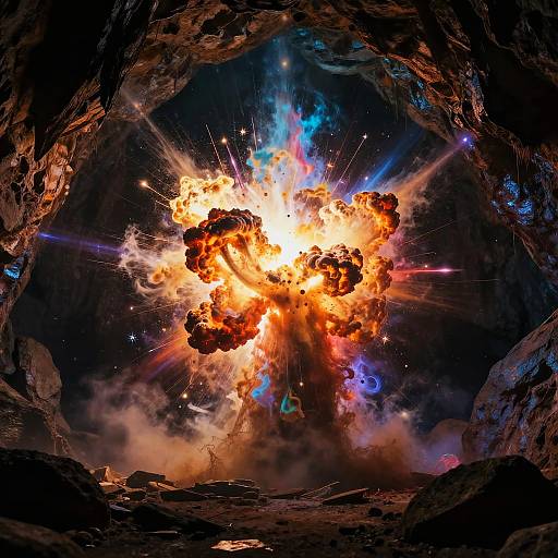 Multicolored Light Explosion of Potential