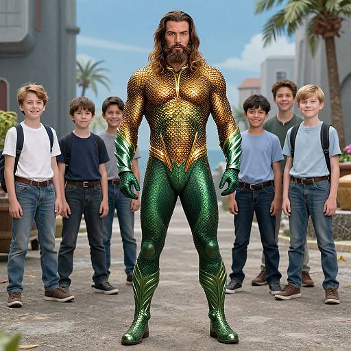 Aquaman Inspired Male Costume Portrait