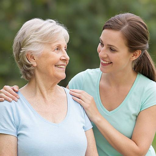 Heartwarming Moment Between Caregiver and Elderly