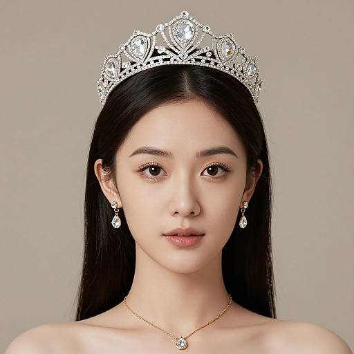 Regal Woman with Sparkling Tiara