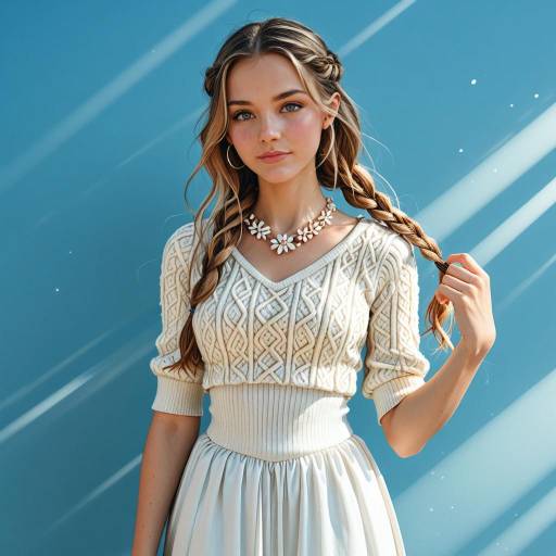 Serene Morning Girl with Flowing Hair