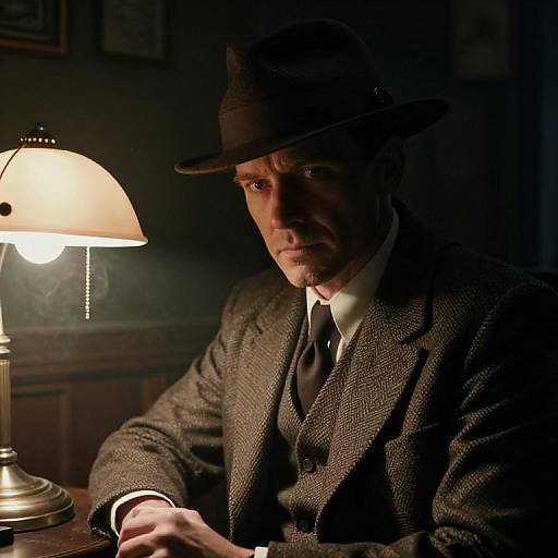 Noir Vintage Detective Cinematic Portrait