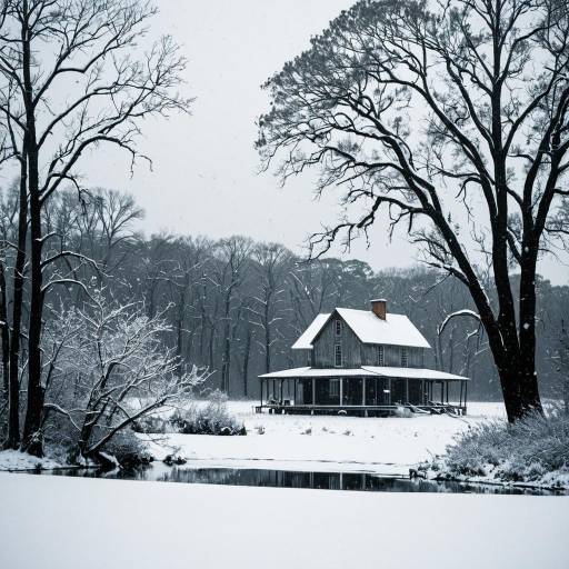 Snowy Rustic Farmhouse by Bayou