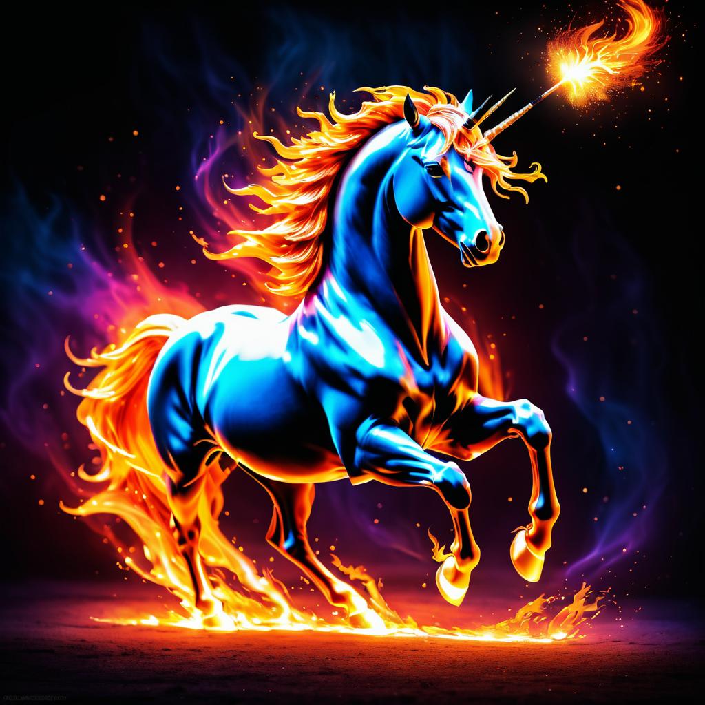 Blazing Unicorn in Magical Fire Realm