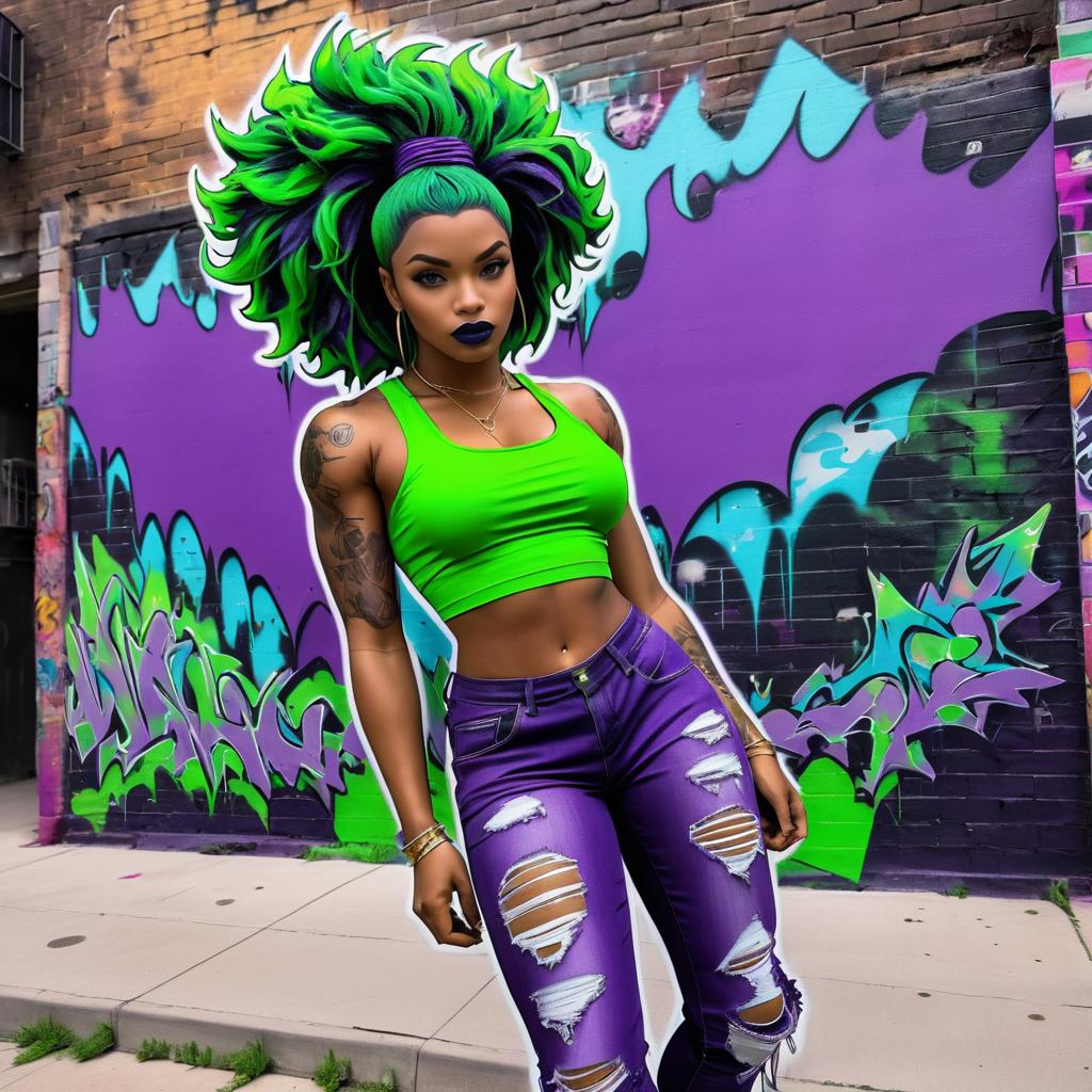 Graffiti Alley Heroine in DC Style