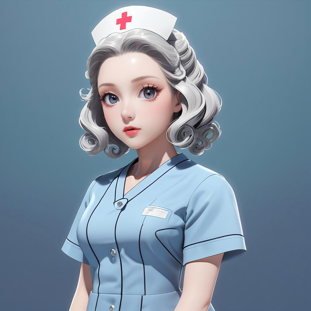 Surprised Hospital Intern in CGI Style