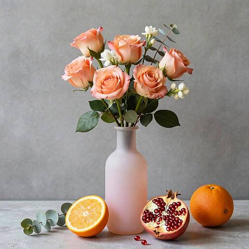 Elegant Murano Glass Floral Still Life