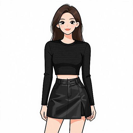 Smiling Woman in Chic Streetwear