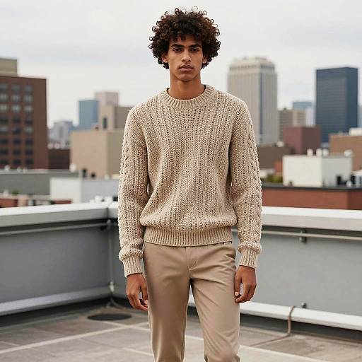 Urban Male Model with Kinky Curls