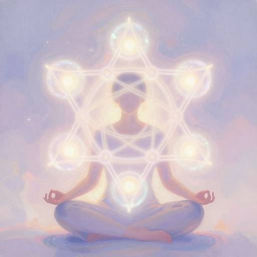 Serene Meditation with Ethereal Enneagrams