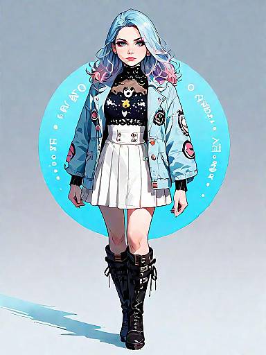 Chic Modern Woman in Pastel Fashion