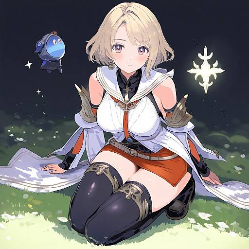 Illustration of Ashelia b'nargin dalmasca, final fantasy in the style of Puuakachan