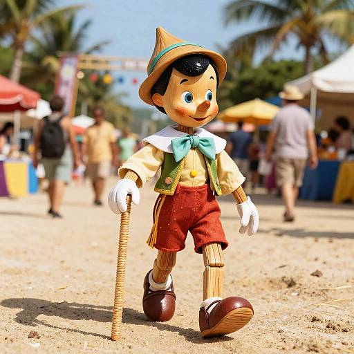 Tropical Pinocchio Carnival Performer