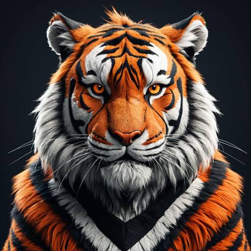 Elderly Anthropomorphic Tiger Character