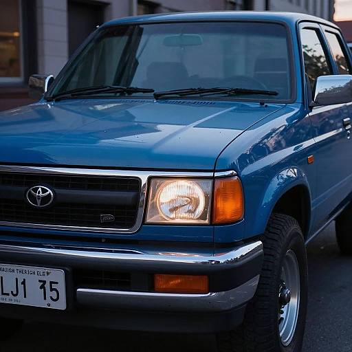 1994 Blue Toyota Pickup Close-Up
