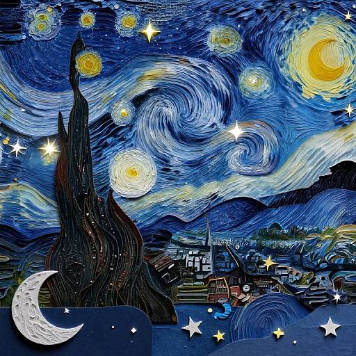 Digital art of Vincent van Gogh's 