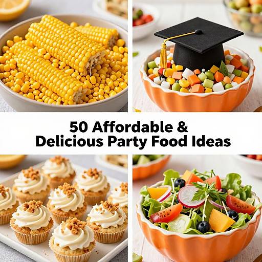 Vibrant Graduation Party Food Collage