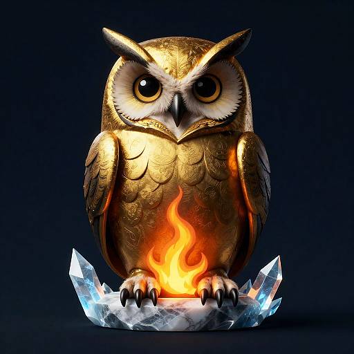 Dark Gold and Azure Owl Heistcore