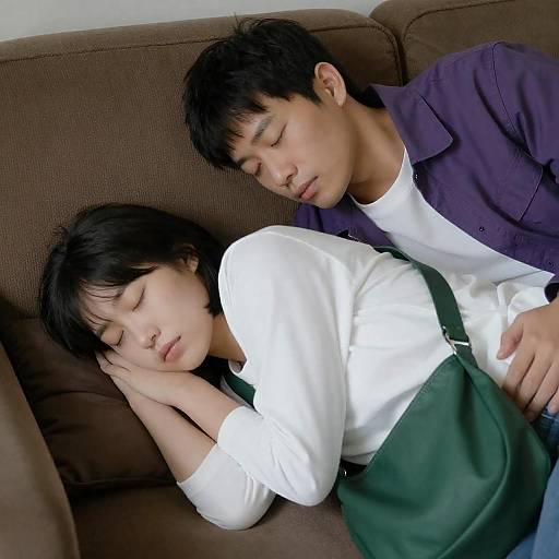 Serene Moment on a Cozy Couch