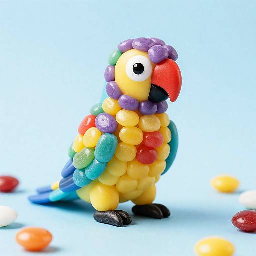Colorful Candy Parrot Pop Art