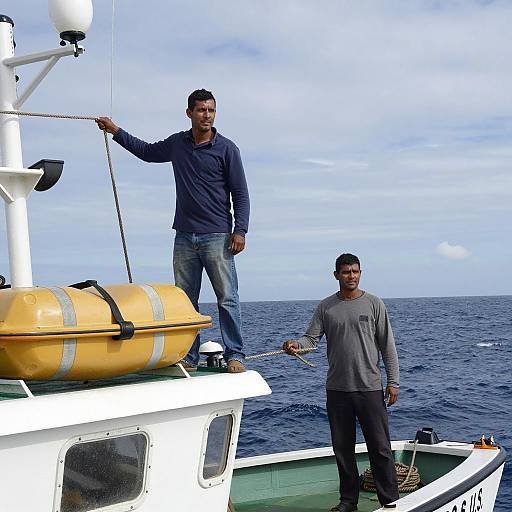 Two Fishermen on a Ocean Adventure