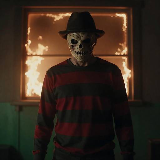 Terrifying Freddy Krueger in Fiery Scene