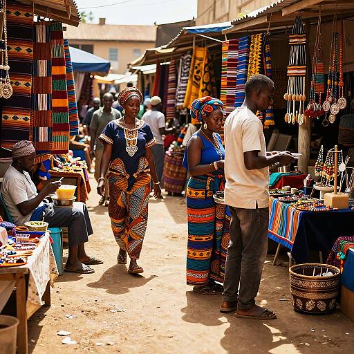 Vibrant Africana Street Market Scene