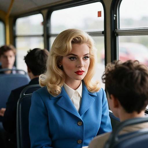 1960s Inspired Bus Portrait Scene