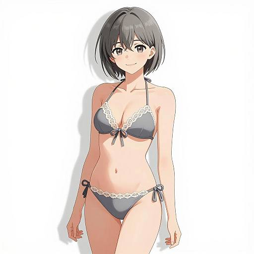 Confident Young Woman in Stylish Bikini