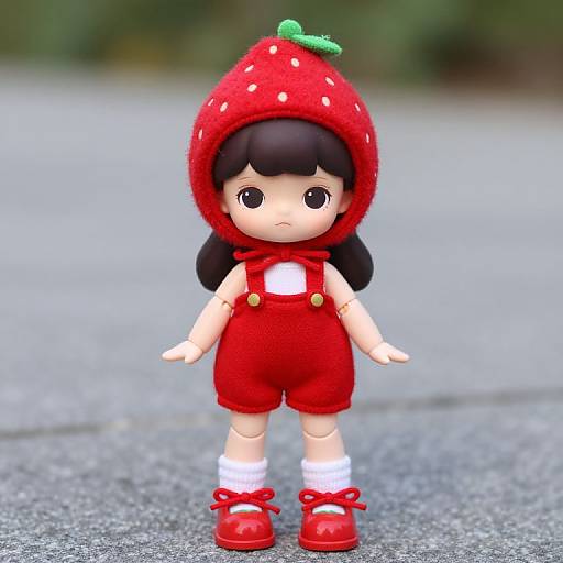 Female Doll in Strawberry Outfit