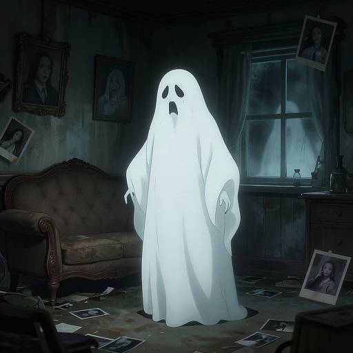 Forlorn Ghost in Haunted House