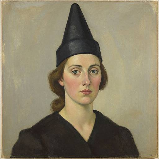 Woman with Pointed Hat by Laserstein