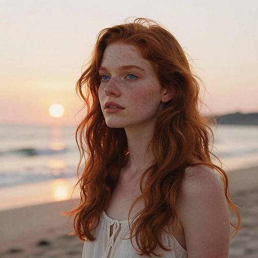Serene Redhead at Sunset Beach